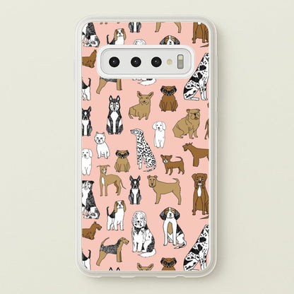 Dog Breeds - Animal Pattern  - Pattern Phone Case for Galaxy S10 Plus