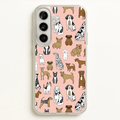Dog Breeds - Animal Pattern  - Pattern Phone Case for Galaxy A56