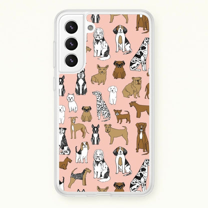 Dog Breeds - Animal Pattern  - Pattern Phone Case for Galaxy S22