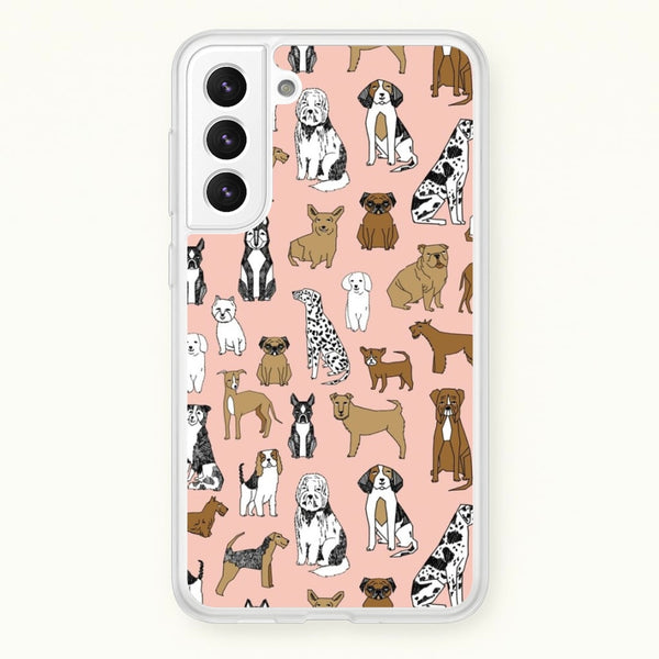 Dog Breeds - Animal Pattern  - Pattern Phone Case for Galaxy S22