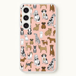 Dog Breeds - Animal Pattern  - Pattern Phone Case for Galaxy S25 Plus