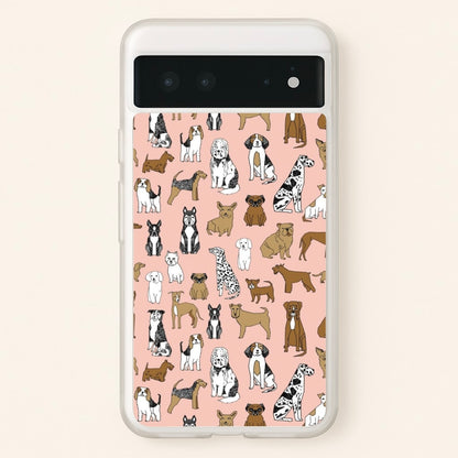 Dog Breeds - Animal Pattern  - Pattern Phone Case for Google Pixel 6