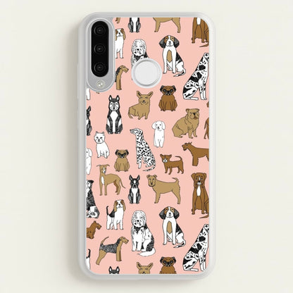 Dog Breeds - Animal Pattern  - Pattern Phone Case for Huawei P30 Lite