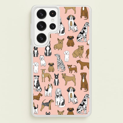 Dog Breeds - Animal Pattern  - Pattern Phone Case for Galaxy S22 Ultra