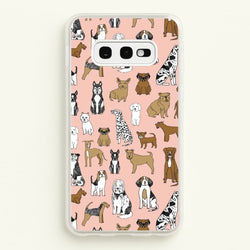 Dog Breeds - Animal Pattern  - Pattern Phone Case for Galaxy S10e