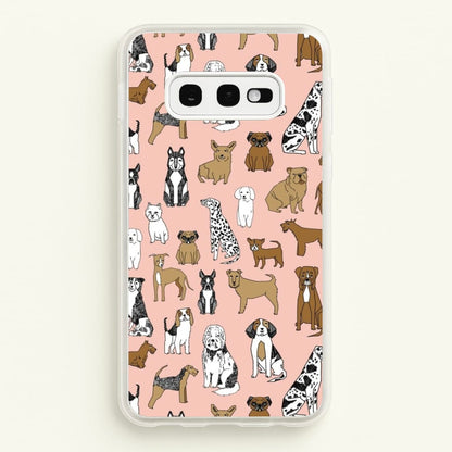 Dog Breeds - Animal Pattern  - Pattern Phone Case for Galaxy S10e