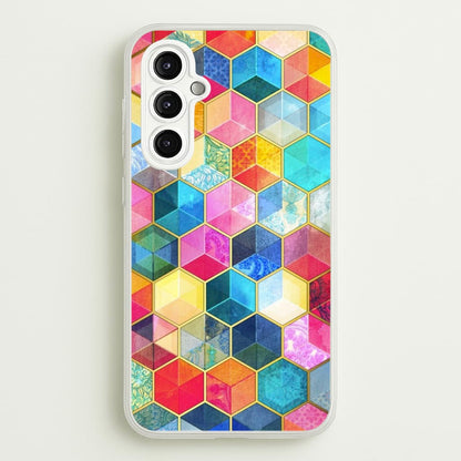 Colourful Honeycomb Pattern  - Pattern Phone Case for Galaxy A14