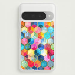 Colourful Honeycomb Pattern Phone Case for Google Pixel 10 Pro XL