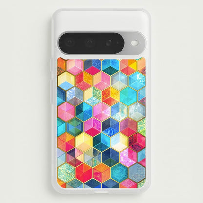 Colourful Honeycomb Pattern Phone Case for Google Pixel 10 Pro XL