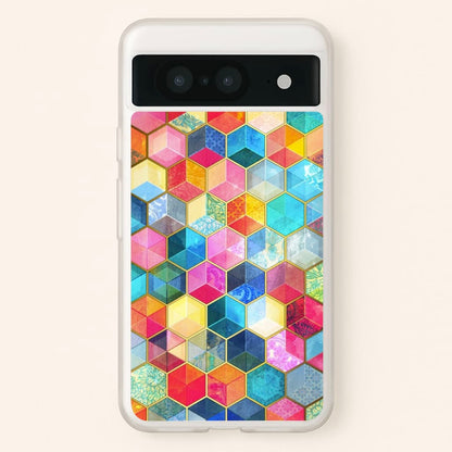 Colourful Honeycomb Pattern  - Pattern Phone Case for Google Pixel 8