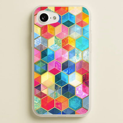 Colourful Honeycomb Pattern  - Pattern Phone Case for iPhone 16e
