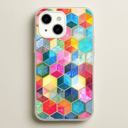 Colourful Honeycomb Pattern  - Pattern Phone Case for iPhone 15 Plus