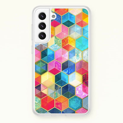 Colourful Honeycomb Pattern  - Pattern Phone Case for Galaxy S21FE