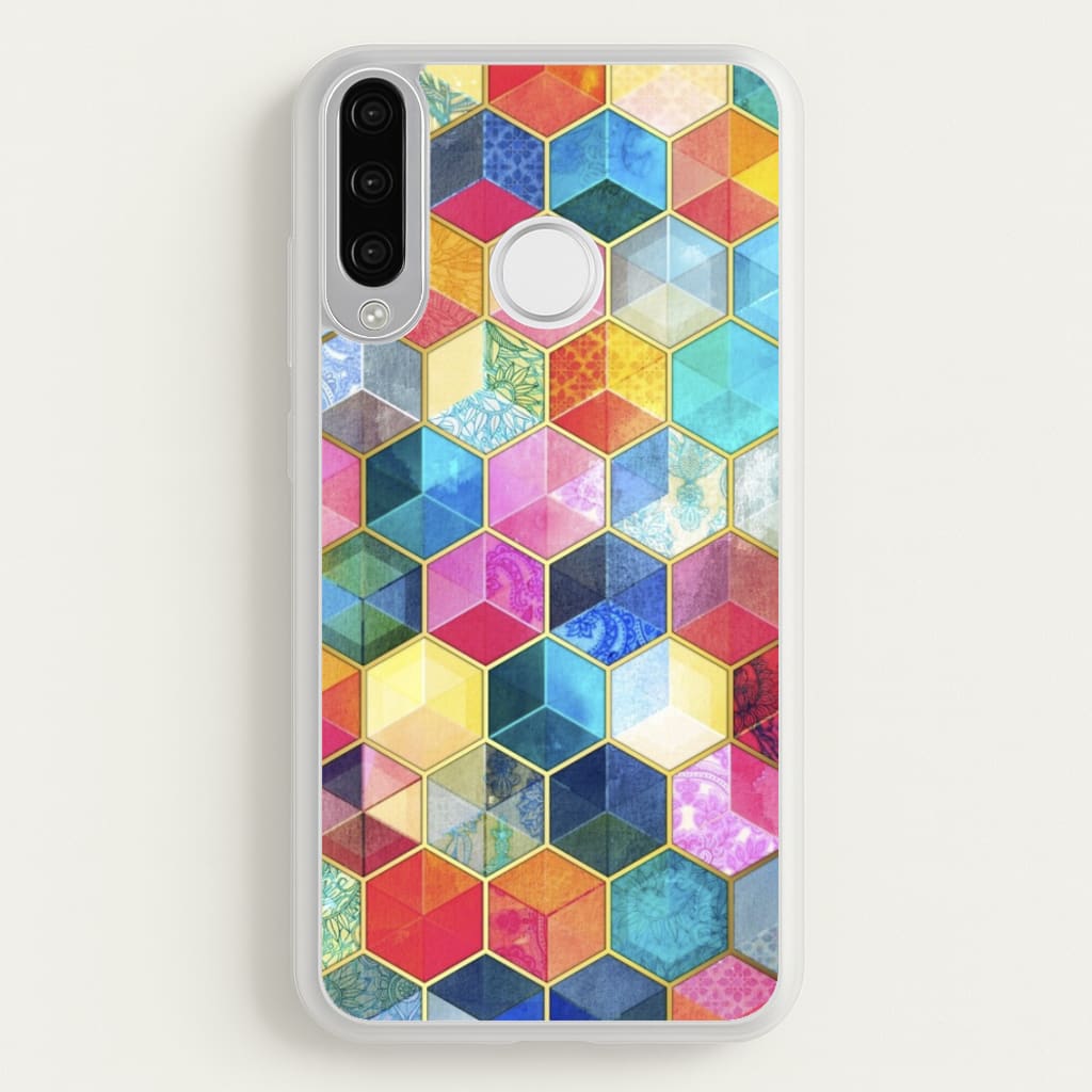 Colourful Honeycomb Pattern  - Pattern Phone Case for Huawei P30 Lite
