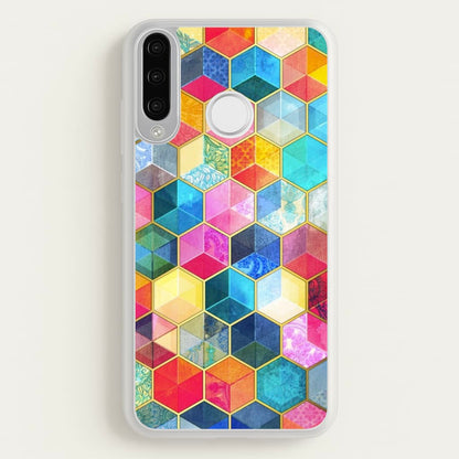 Colourful Honeycomb Pattern  - Pattern Phone Case for Huawei P30 Lite