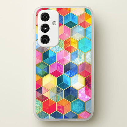 Colourful Honeycomb Pattern  - Pattern Phone Case for Galaxy A55