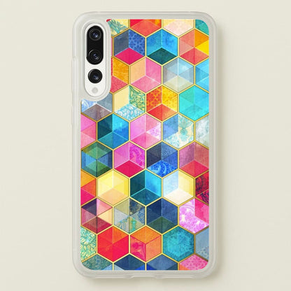 Colourful Honeycomb Pattern  - Pattern Phone Case for Huawei P20 Pro
