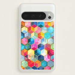 Colourful Honeycomb Pattern  - Pattern Phone Case for Google Pixel 9 Pro XL