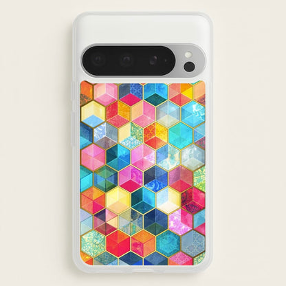 Colourful Honeycomb Pattern  - Pattern Phone Case for Google Pixel 9 Pro XL
