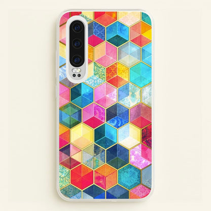 Colourful Honeycomb Pattern  - Pattern Phone Case for Huawei P30