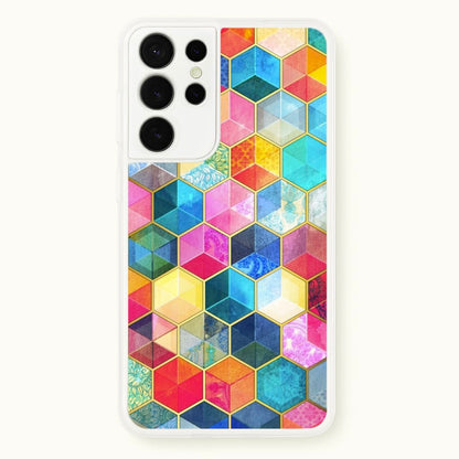 Colourful Honeycomb Pattern  - Pattern Phone Case for Galaxy S21 Ultra