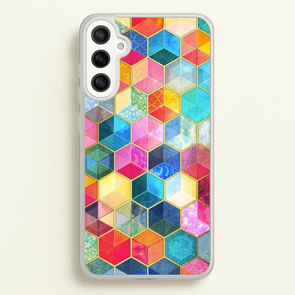 Colourful Honeycomb Pattern  - Pattern Phone Case for Galaxy A34