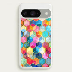 Colourful Honeycomb Pattern Phone Case for Google Pixel 10 / 10 Pro
