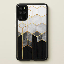 Black White & Gold Honeycomb Pattern  - Pattern Phone Case for Galaxy S20 Plus