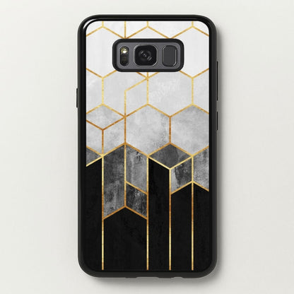 Black White & Gold Honeycomb Pattern  - Pattern Phone Case for Galaxy S8