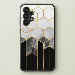 Black White & Gold Honeycomb Pattern  - Pattern Phone Case for Galaxy A13