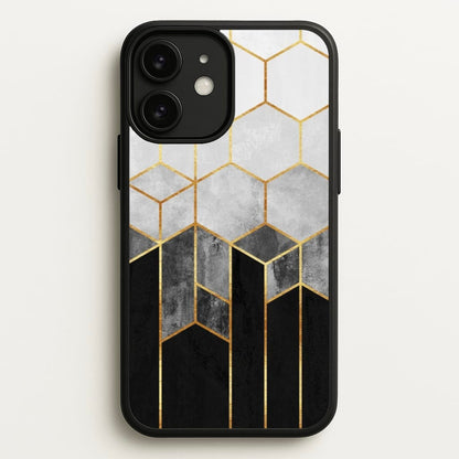 Black White & Gold Honeycomb Pattern  - Pattern Phone Case for iPhone 11