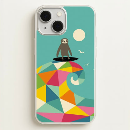 Surfing Sloth  - Animal Phone Case for iPhone 13 Mini