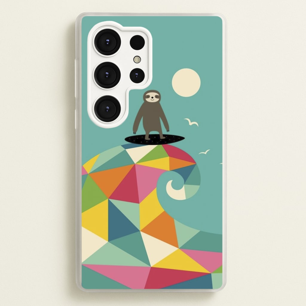 Surfing Sloth  - Animal Phone Case for Galaxy S25 Ultra