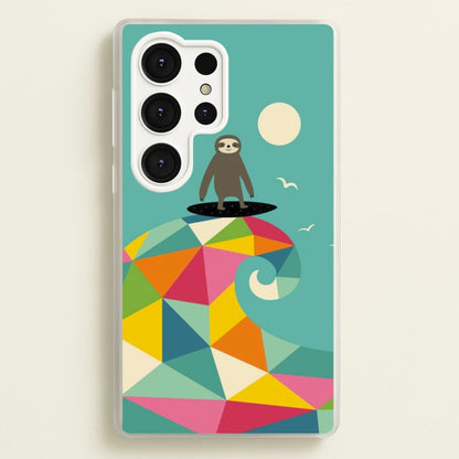 Surfing Sloth  - Animal Phone Case for Galaxy S25 Ultra