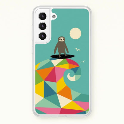 Surfing Sloth  - Animal Phone Case for Galaxy S21