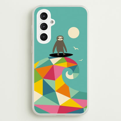 Surfing Sloth  - Animal Phone Case for Galaxy S23FE