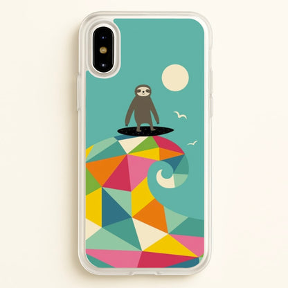 Surfing Sloth  - Animal Phone Case for iPhone X / XS