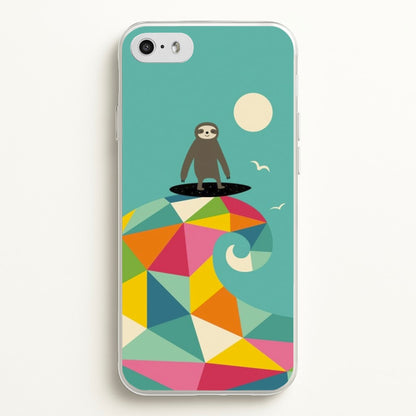 Surfing Sloth  - Animal Phone Case for iPhone 5 / 5s / SE 2016