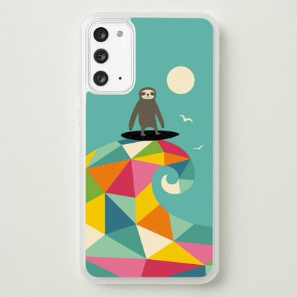 Surfing Sloth  - Animal Phone Case for Galaxy Note 20