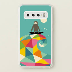 Surfing Sloth  - Animal Phone Case for Galaxy S10 Plus