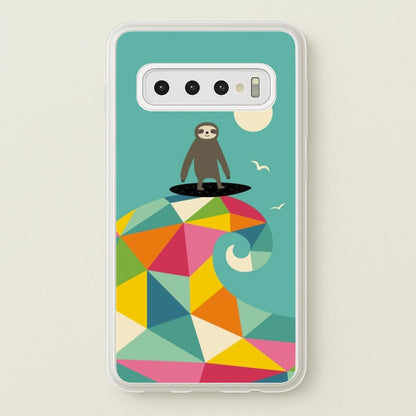 Surfing Sloth  - Animal Phone Case for Galaxy S10