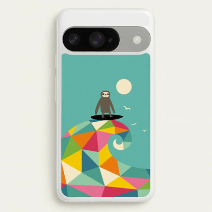 Surfing Sloth Phone Case for Google Pixel 10 / 10 Pro