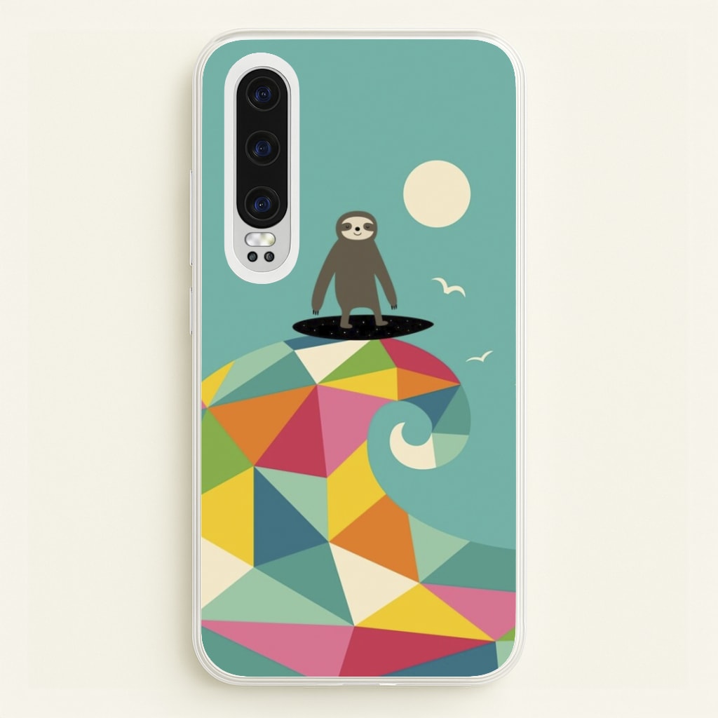 Surfing Sloth  - Animal Phone Case for Huawei P30