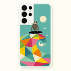 Surfing Sloth  - Animal Phone Case for Galaxy S21 Ultra