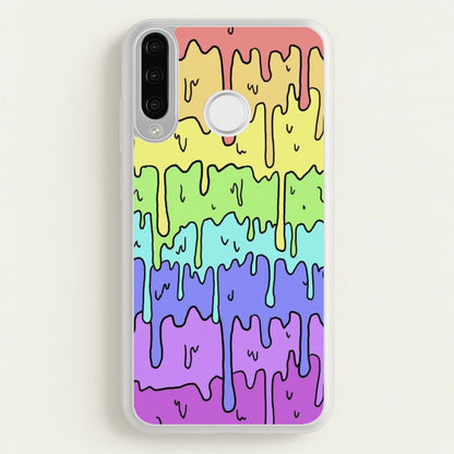 Dripping Rainbow  - Pattern Phone Case for Huawei P30 Lite