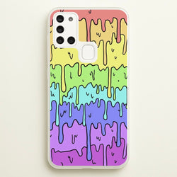 Dripping Rainbow  - Pattern Phone Case for Galaxy A21s