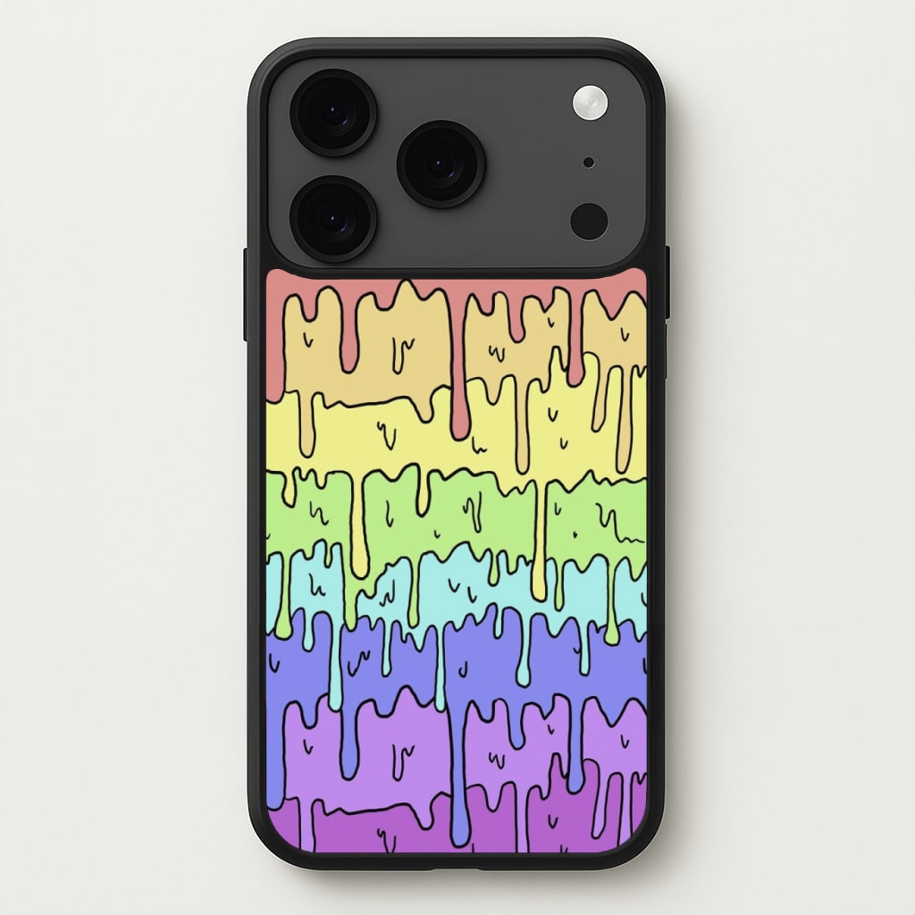 Dripping Rainbow Phone Case for iPhone 17 Pro Max