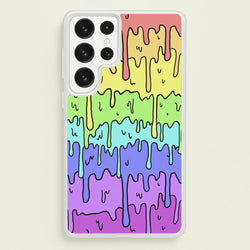 Dripping Rainbow  - Pattern Phone Case for Galaxy S23 Ultra
