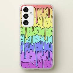 Dripping Rainbow  - Pattern Phone Case for Galaxy A55