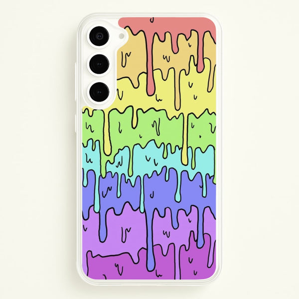 Dripping Rainbow  - Pattern Phone Case for Galaxy S23